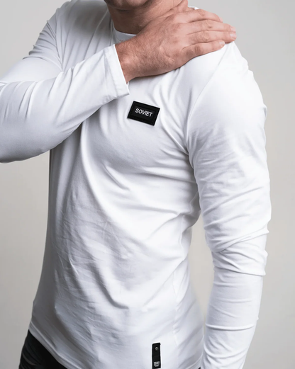 Soviet Kobi White Essential Long Sleeve T-Shirt