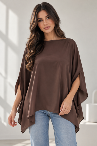 Butterfly Silk Tops with tie S5037