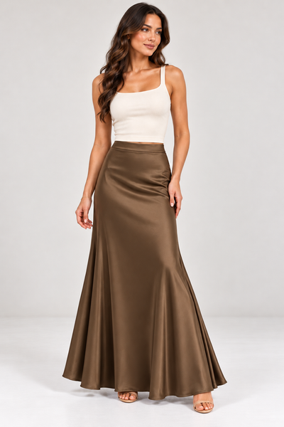 Long Silk Skirt D5026