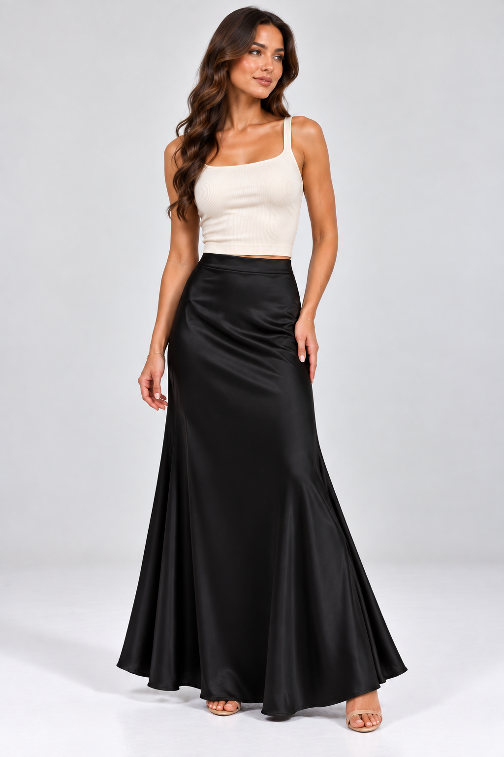 Long Silk Skirt D5026