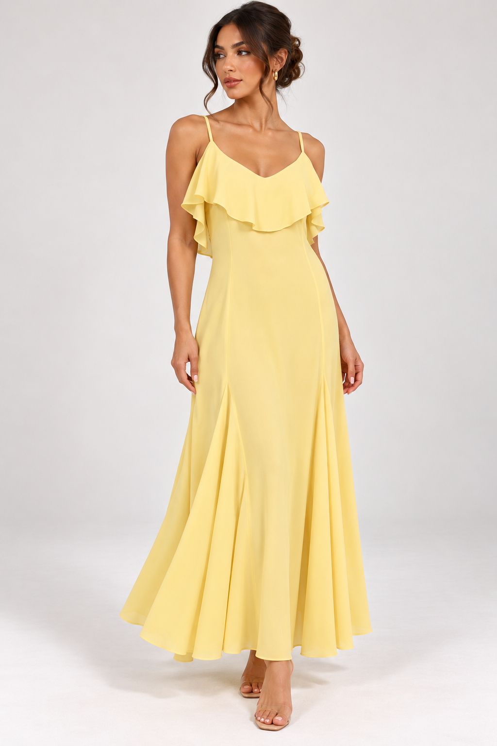 Sleeveless Chiffon Dress Q2316