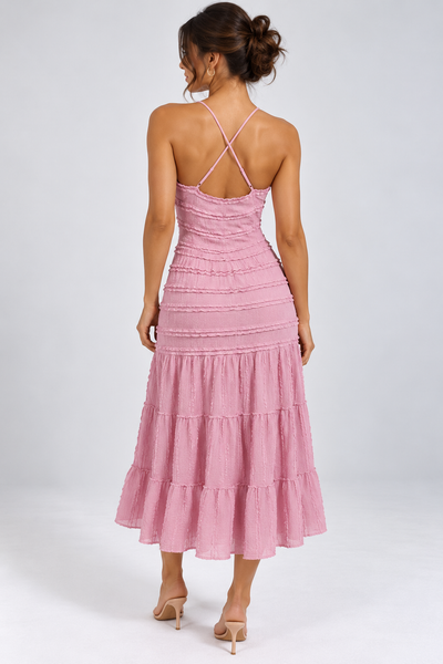 Summer Pink Beach Dress Q20246