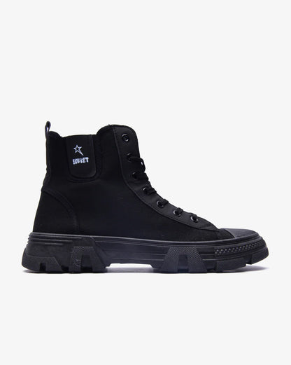 Soviet Raptor Black Combat Canvas Boot