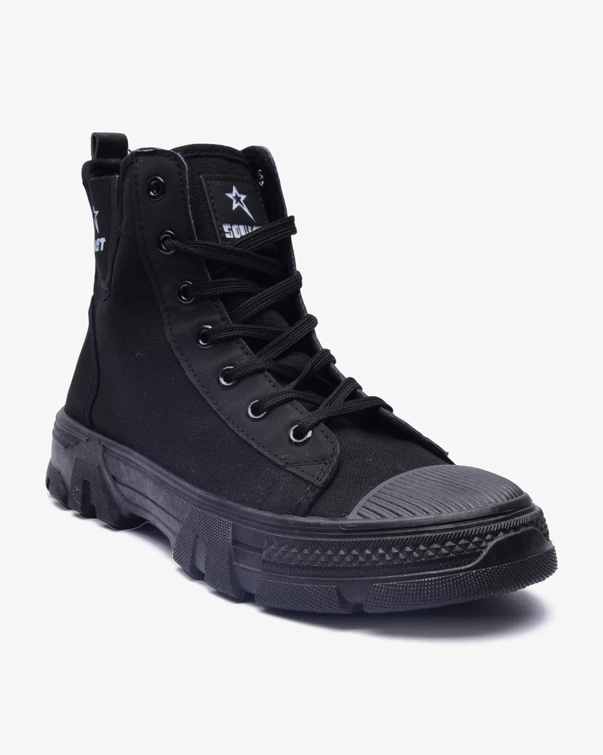 Soviet Raptor Black Combat Canvas Boot