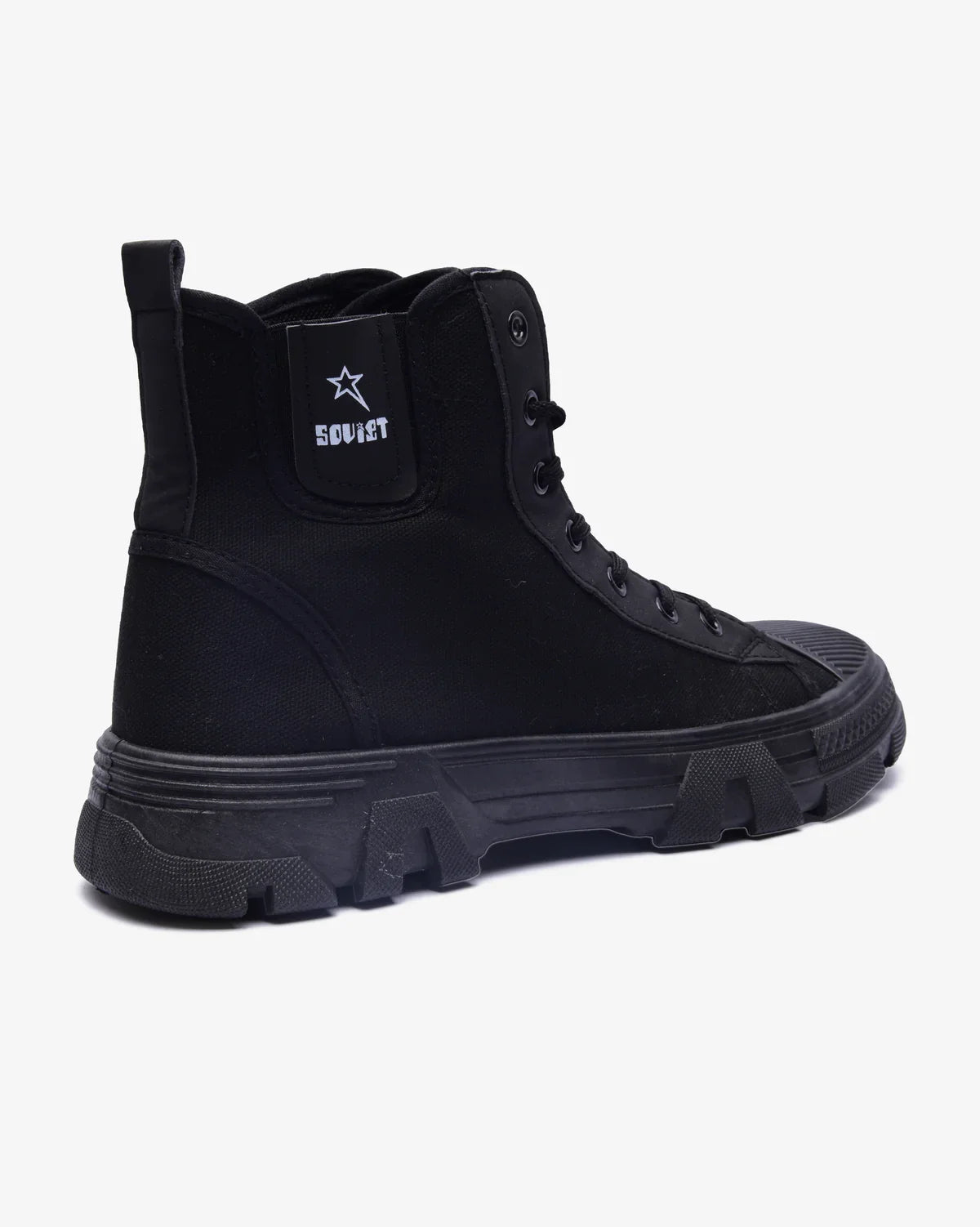 Soviet Raptor Black Combat Canvas Boot