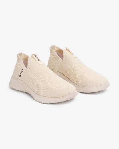 Soviet Longoria Oat Taupe Knit Slip On Sneaker