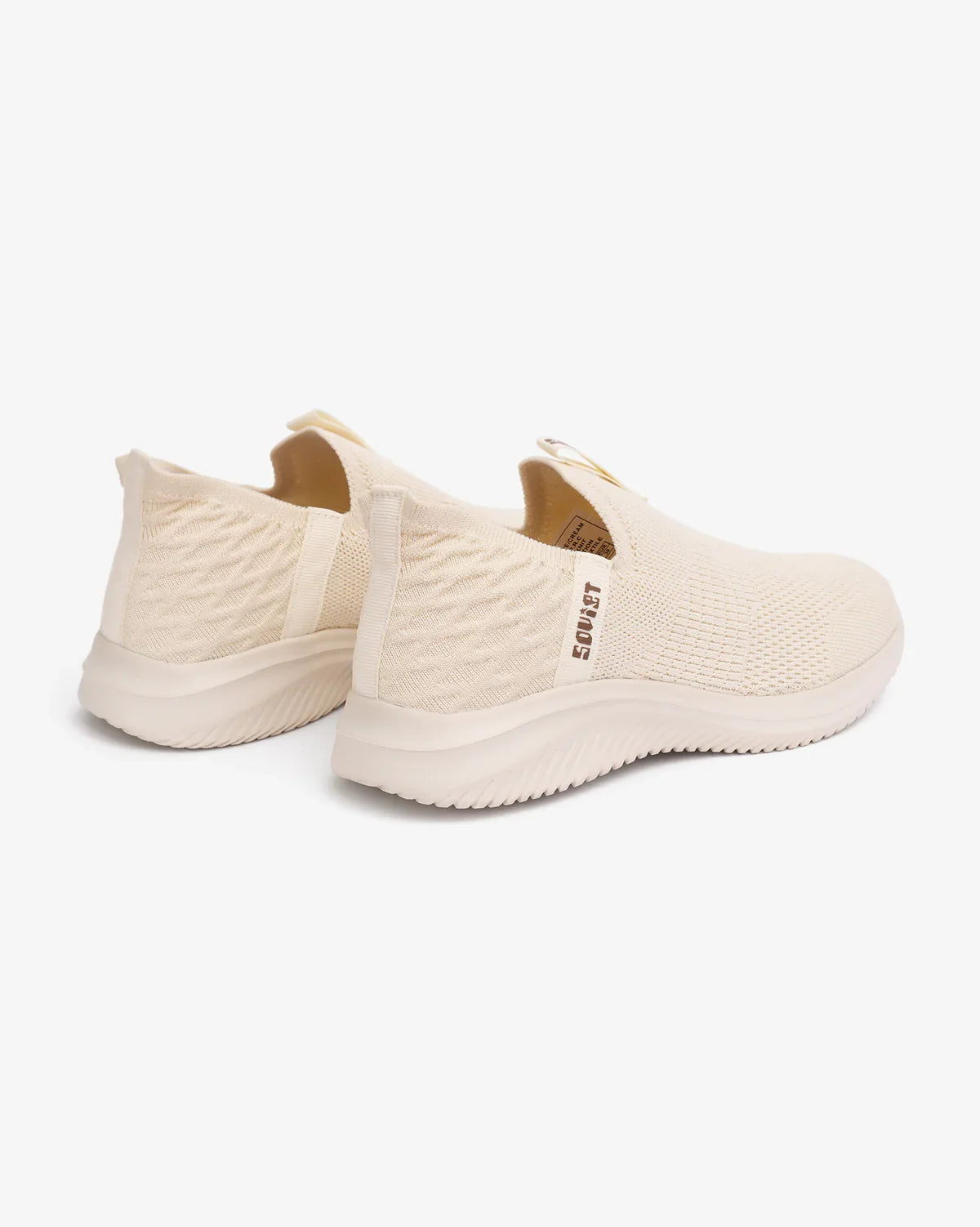 Soviet Longoria Oat Taupe Knit Slip On Sneaker