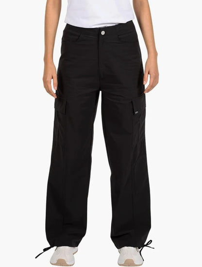 Lee Cooper Jillian Black Nylon Cargo Pants