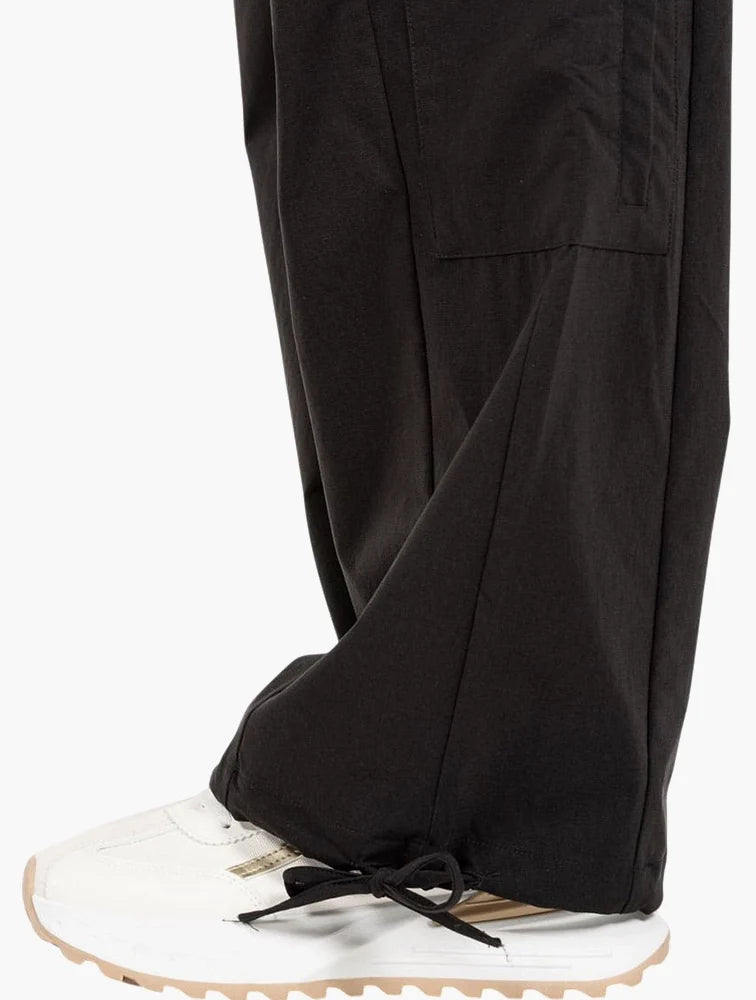 Lee Cooper Jillian Black Nylon Cargo Pants