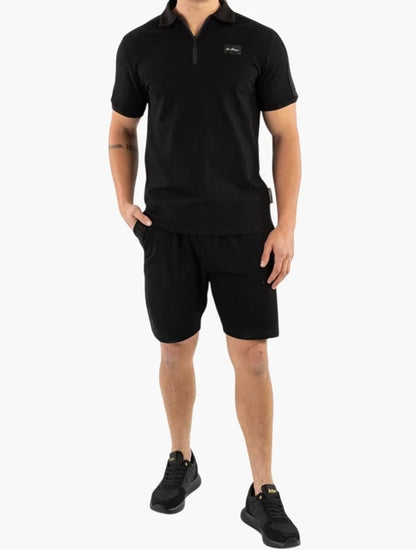 Lee Cooper Jay Black Elastic Shorts