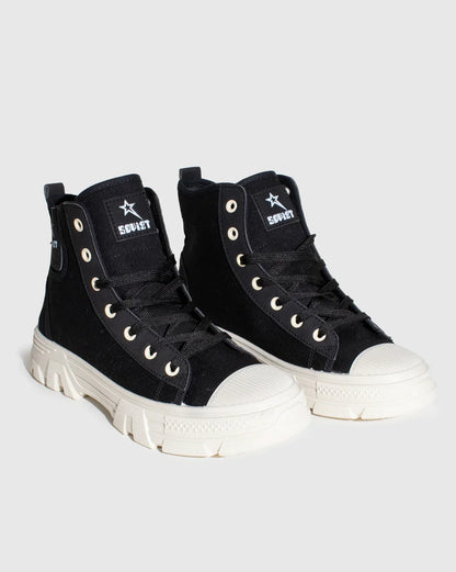 Soviet Raptor Black Hi Cut Lace Up Boot