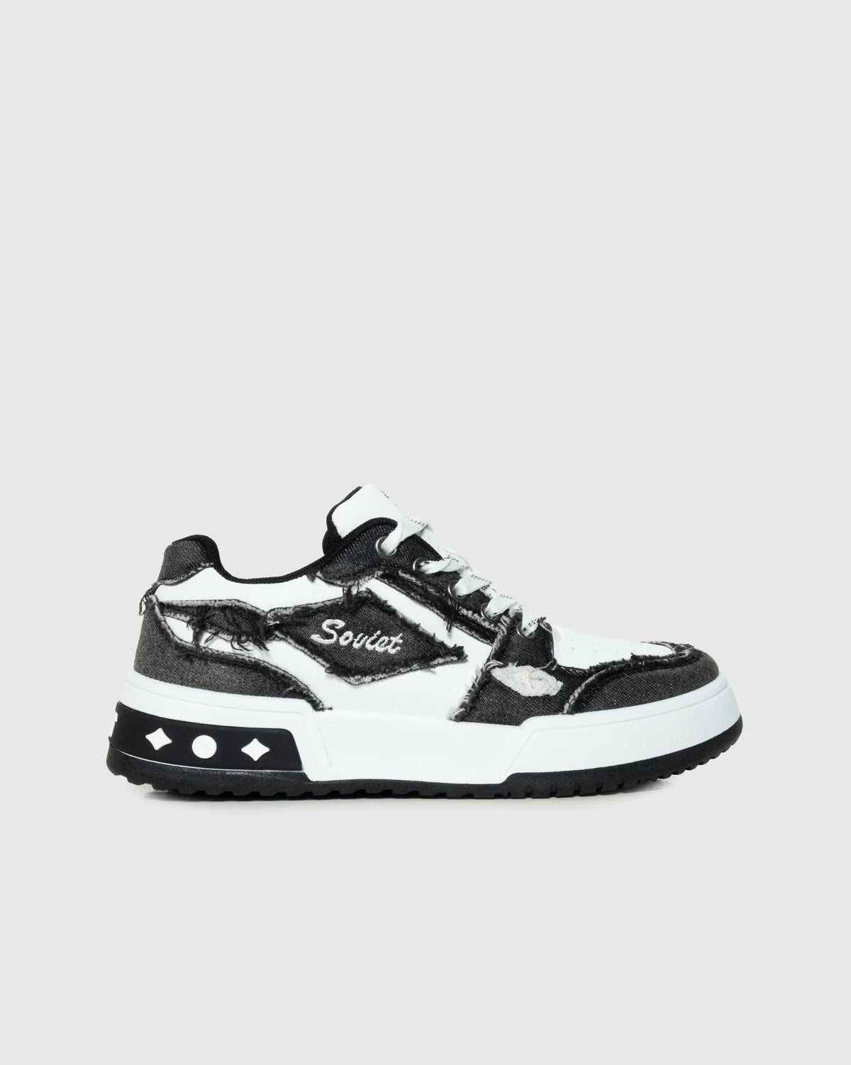 Soviet Reign Black Denim Platform Sneaker
