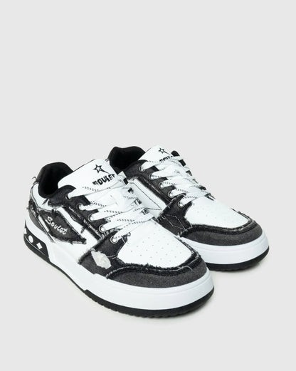 Soviet Reign Black Denim Platform Sneaker