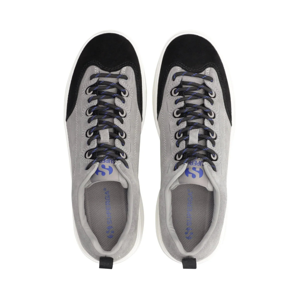 Superga 2812 Suede - Dk Grey Black White Shoes