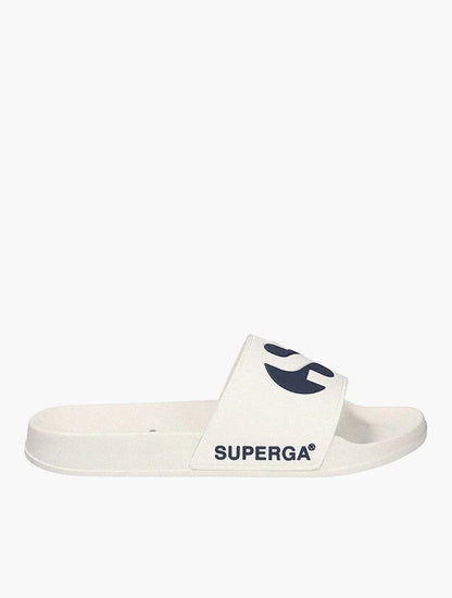Superga 1908 Slide Logo White Navy