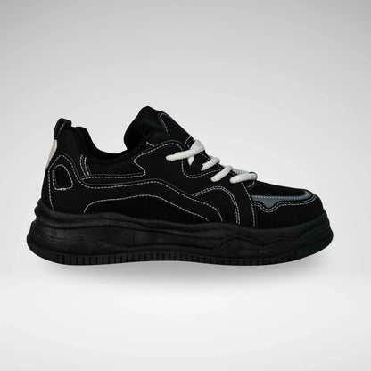 Soviet Lagerfeld Black Mixed Media Sneaker
