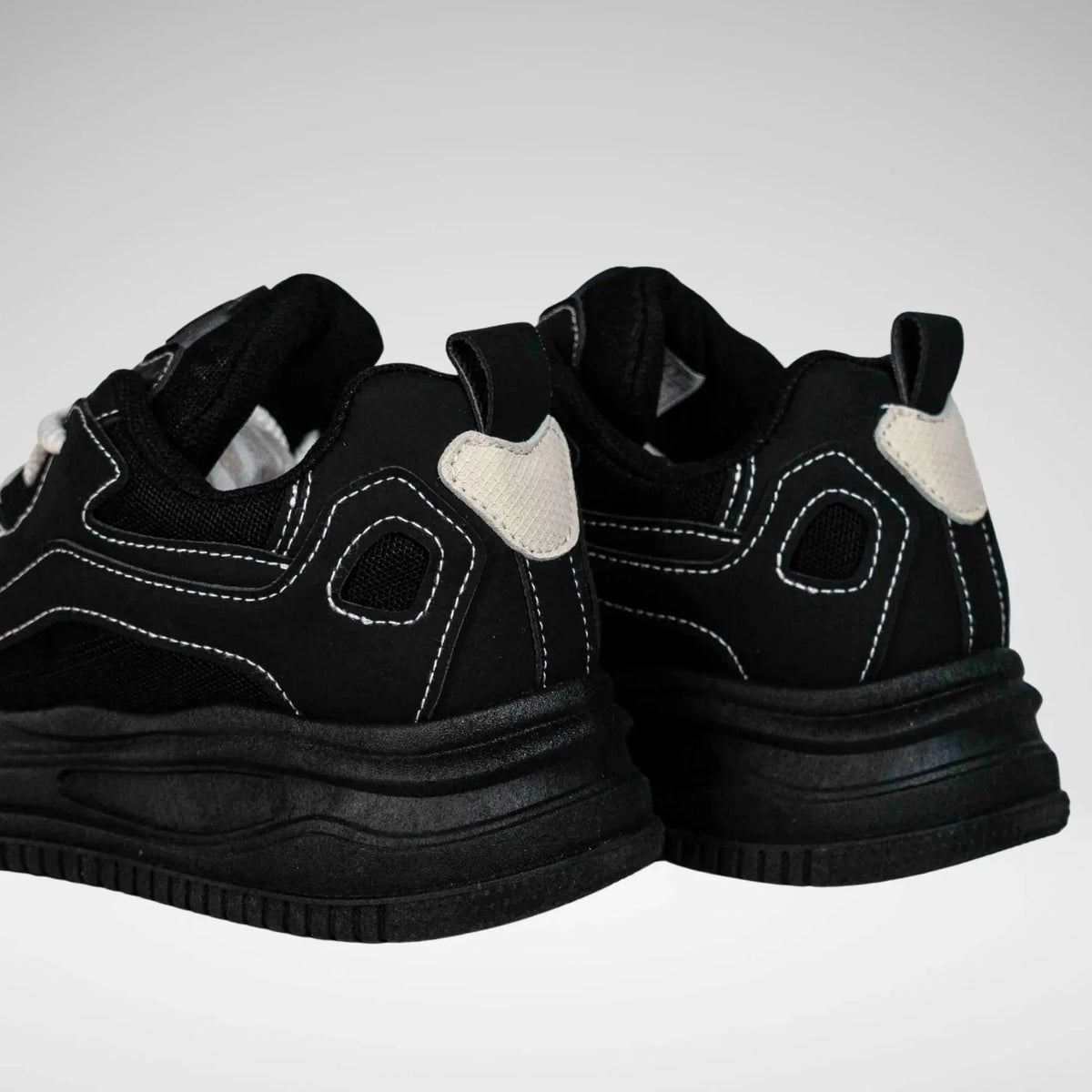 Soviet Lagerfeld Black Mixed Media Sneaker