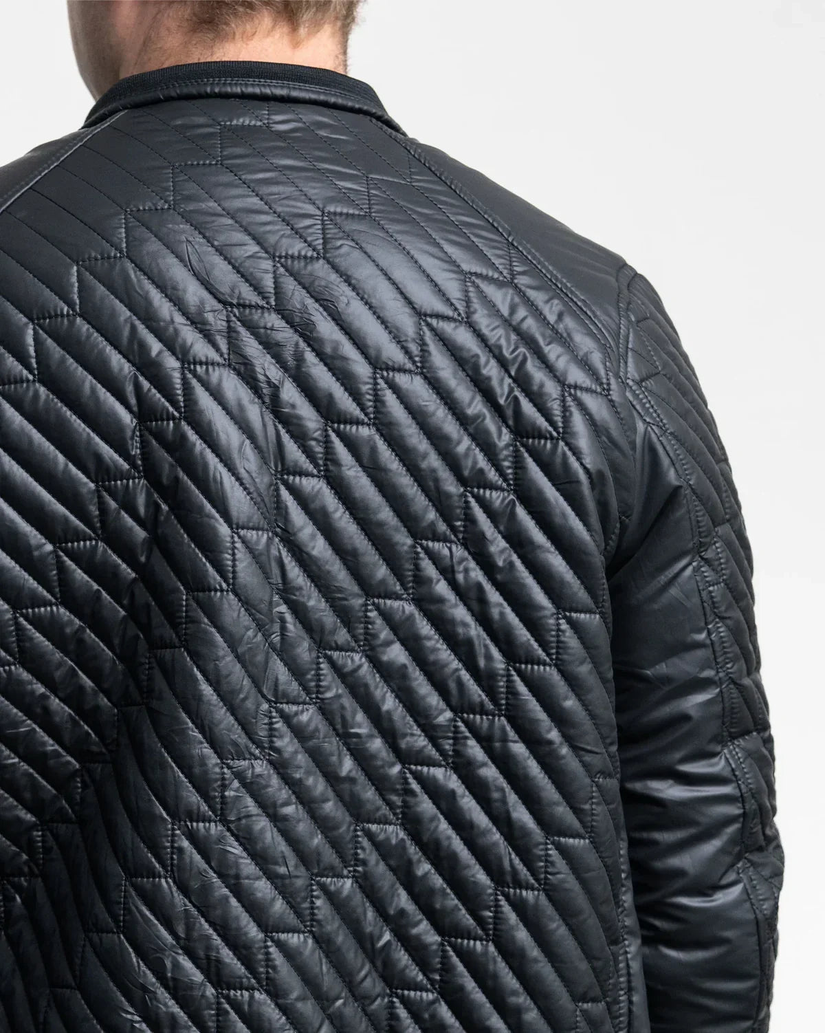 Soviet Matt Black Quilted Puffer Jacket