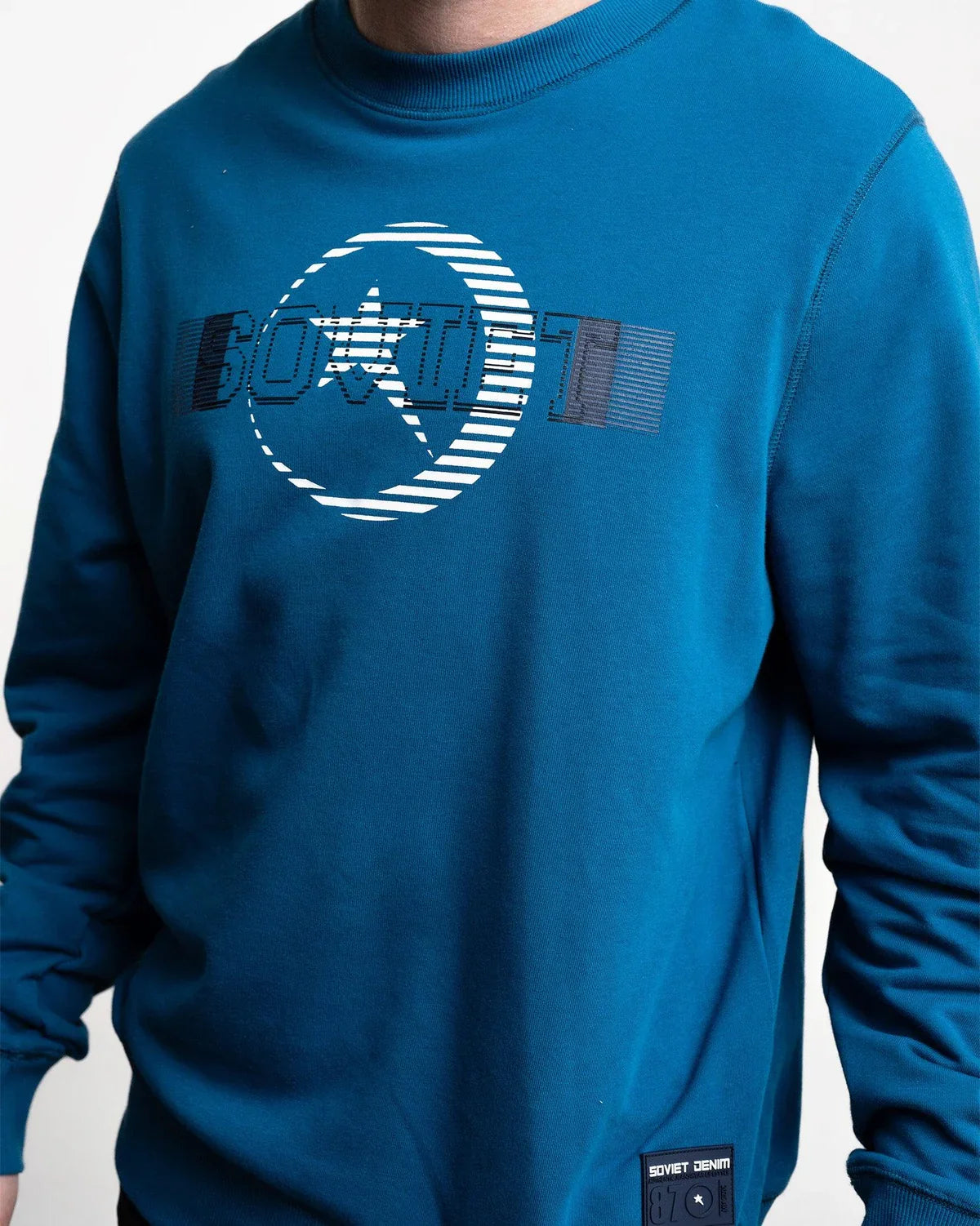 Soviet Rubio Sea Blue Crew Neck Sweat Top