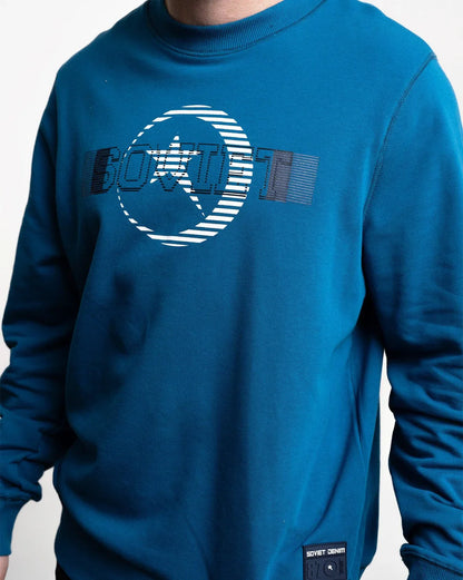 Soviet Rubio Sea Blue Crew Neck Sweat Top