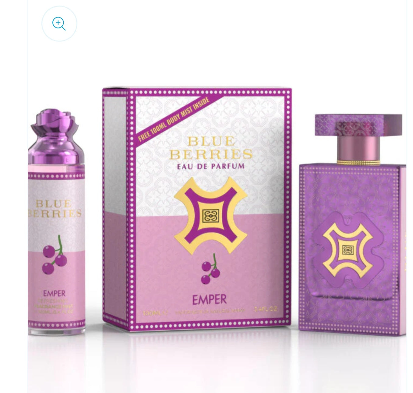 Emper Blue Berries EDP 100ml + free 100ml Body mist