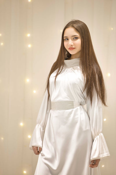 Amira White Bedazzled Dress – view 2