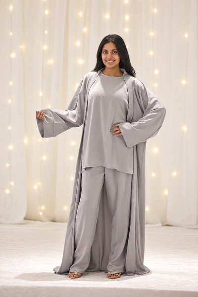 Aya Co-ord Set Grey – The Luxe Aura