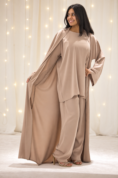 Aya Co-ord Set Nude Brown – The Luxe Aura