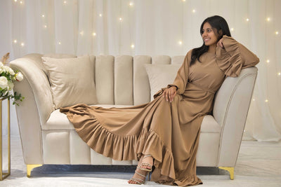 Dima Green Ruffle Dress Abaya – view 3