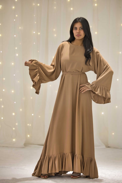 Dima Green Ruffle Dress Abaya – view 4
