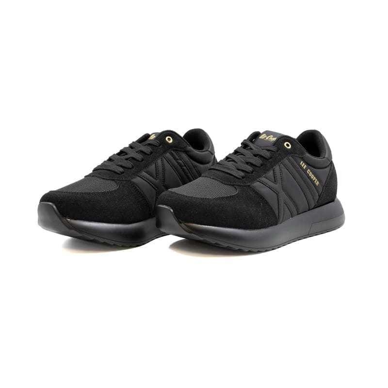 Lee Cooper Agen Black Lace Up Sneaker