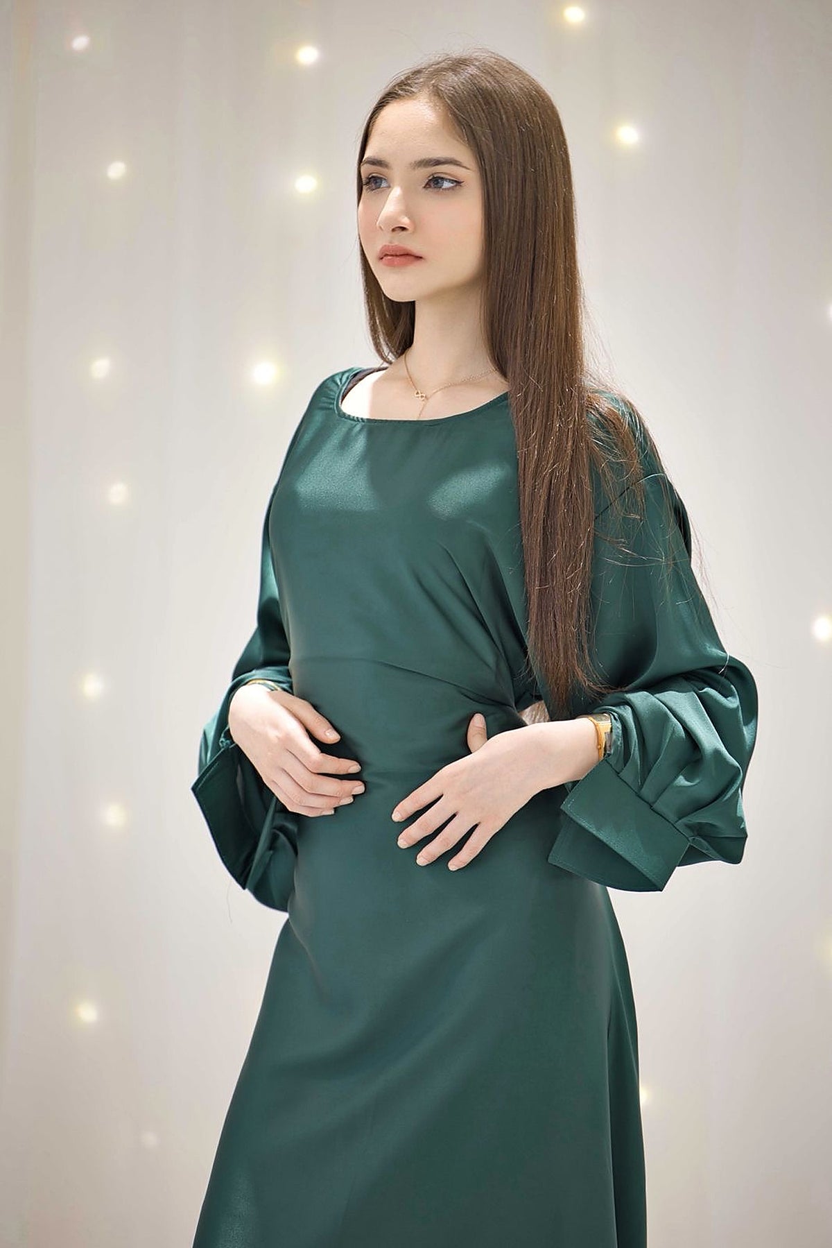 Mahira Emerald Green Dress – view 3