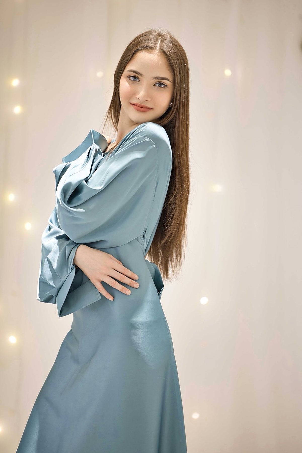 Mahira Sky Blue Dress – view 3
