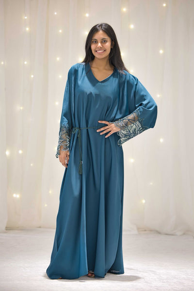 Nehal Dark Blue Dress – The Luxe Aura