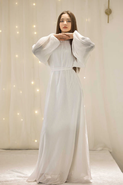 Noor White Dress – The Luxe Aura