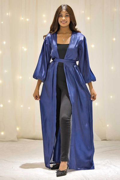 Qamar Organza Blue Throw – view 2