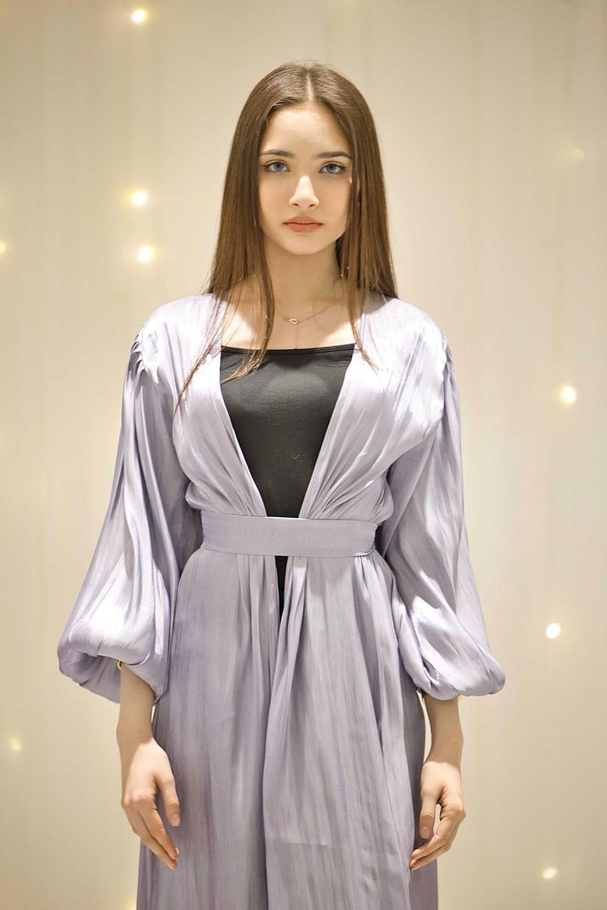 Qamar Organza Purple Throw – view 2