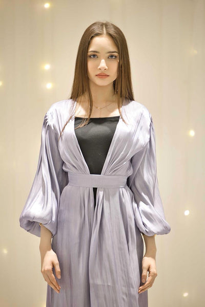 Qamar Organza Purple Throw – view 2