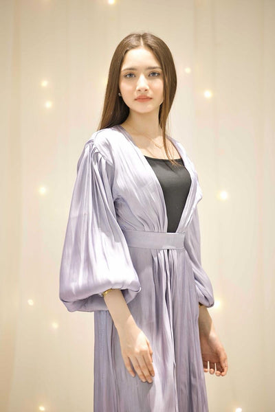 Qamar Organza Purple Throw – view 3