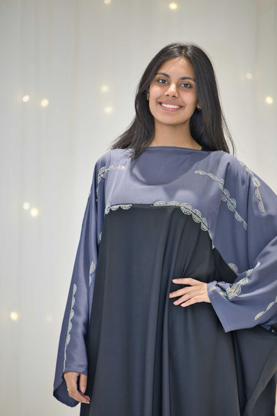 Serenity Butterfly Beaded Abaya – view 2