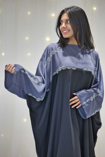 Serenity Butterfly Beaded Abaya – view 3