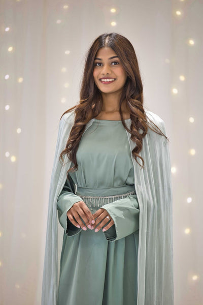 Velora Sage Green Abaya – view 2