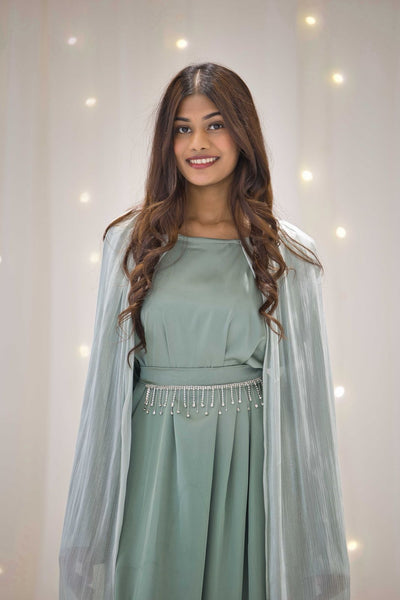 Velora Sage Green Abaya – view 3